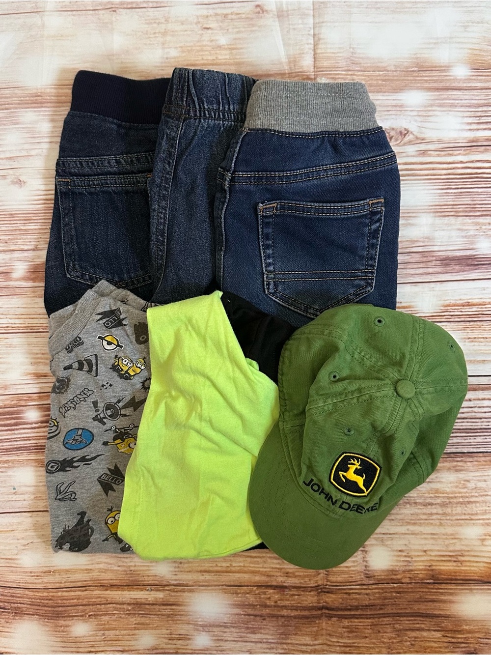 Toddler Boy Size 2T Jeans Tees Hat Gap Okie Dokie Cat & Jack 6 Piece Bundle
